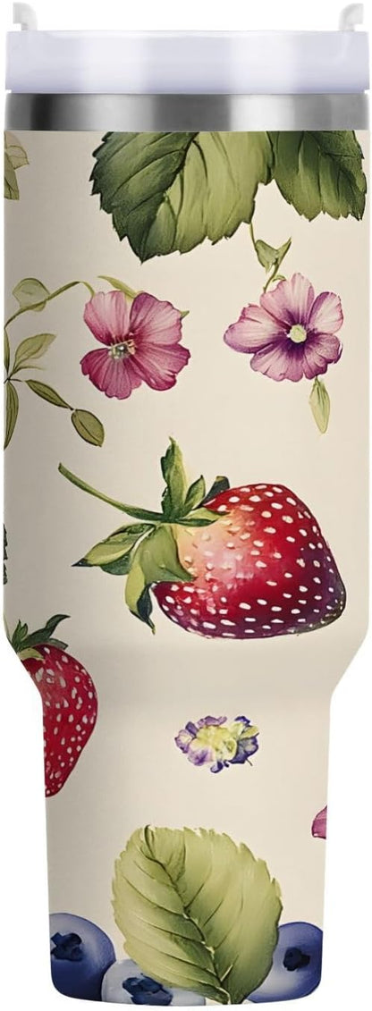 Monkey Face Banana 30 oz Tumbler with Handle and Straw Lid, Insulated Stainless Steel Water Bottle Portable Travel Coffee Tea Mug Cup - Colors C