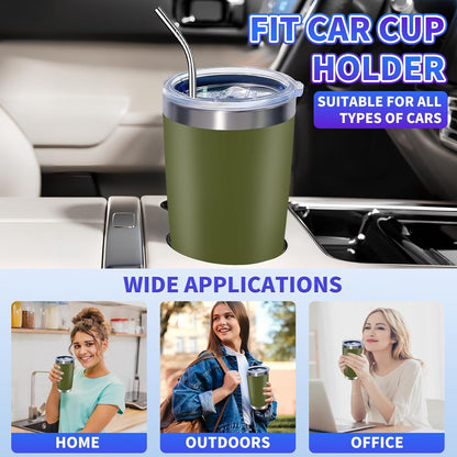 1 Pack 20oz Stainless Steel Tumbler with Lid, Leakproof Double Wall Travel Mug for Hot/Cold Drinks, Home Office Outdoor Party Use, Durable Powder Coated Insulated Cup/White