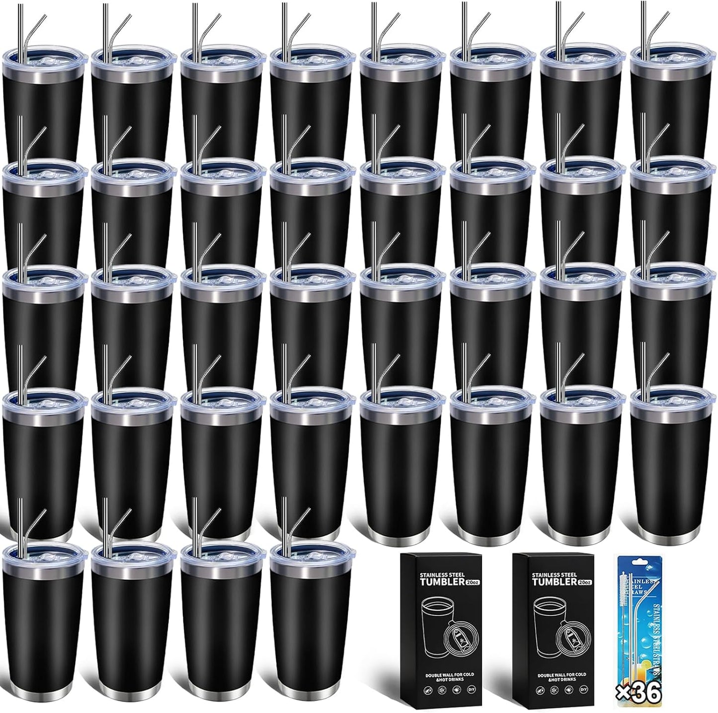 1 Pack 20oz Stainless Steel Tumbler with Lid, Leakproof Double Wall Travel Mug for Hot/Cold Drinks, Home Office Outdoor Party Use, Durable Powder Coated Insulated Cup/White