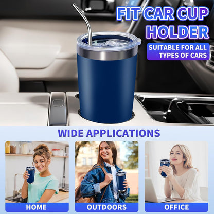 1 Pack 20oz Stainless Steel Tumbler with Lid, Leakproof Double Wall Travel Mug for Hot/Cold Drinks, Home Office Outdoor Party Use, Durable Powder Coated Insulated Cup/White