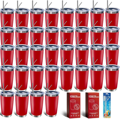 1 Pack 20oz Stainless Steel Tumbler with Lid, Leakproof Double Wall Travel Mug for Hot/Cold Drinks, Home Office Outdoor Party Use, Durable Powder Coated Insulated Cup/White