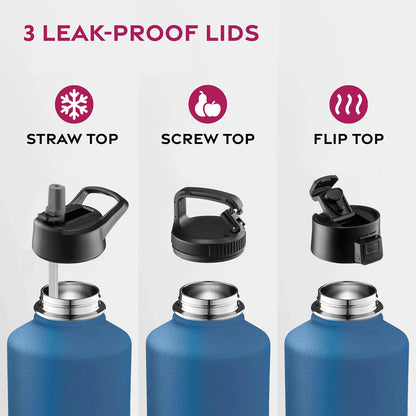 Insulated Water Bottle with Straw, 25 Oz, Dreamy Purple