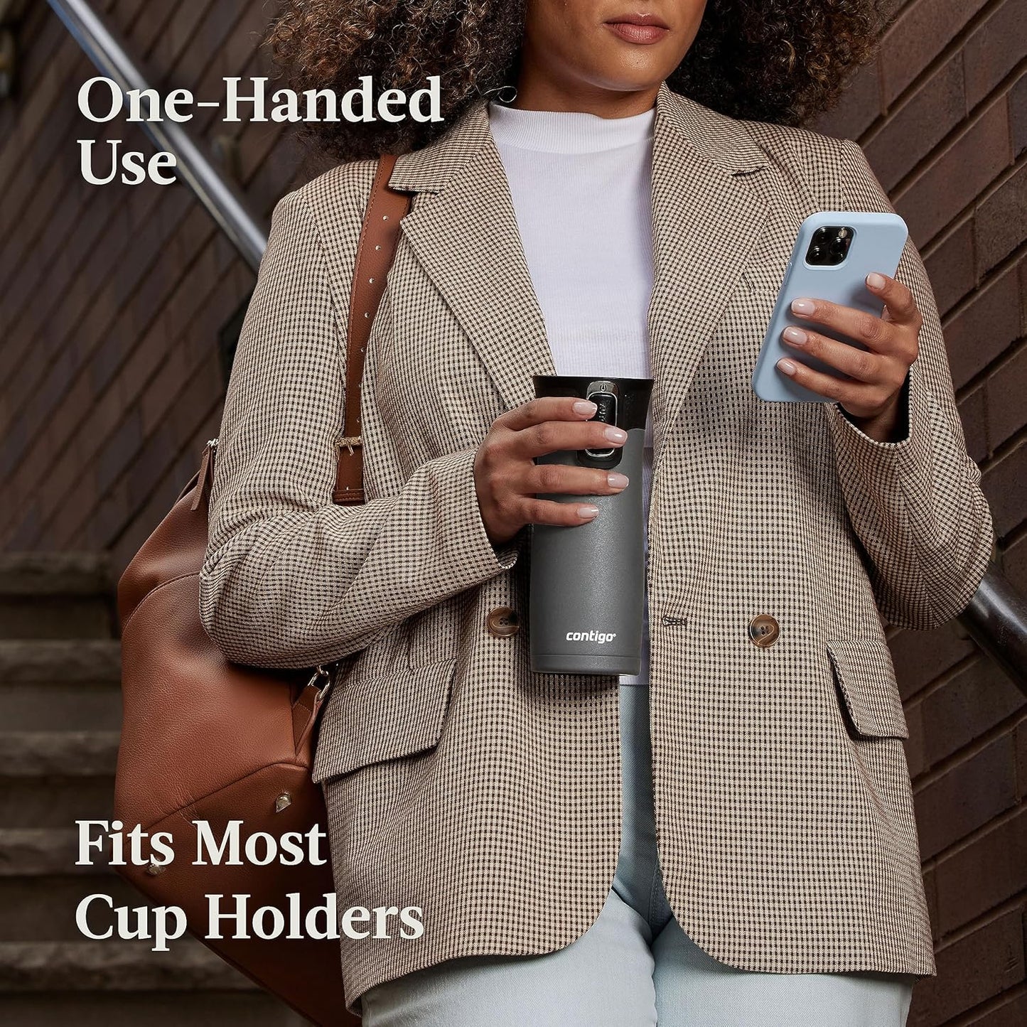 West Loop 2.0 Leak-Proof Spill-Proof Insulated Stainless Steel Travel Mug, 16oz., 2 Pack, Agave Metallic & Sake Metallic
