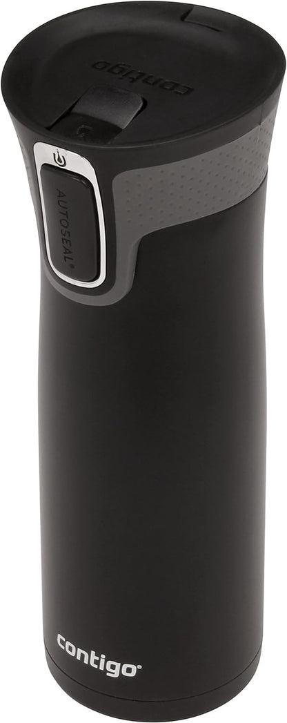 West Loop 2.0 Leak-Proof Spill-Proof Insulated Stainless Steel Travel Mug, 16oz., 2 Pack, Agave Metallic & Sake Metallic