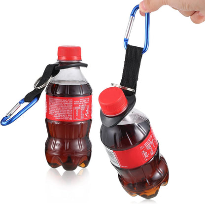 7 Pack Water Bottle Holder Clips, Silicone Bottle Ring Carrier with Aluminum Hooks Portable for Travel, Camping, Cycling & Backpack Accessories