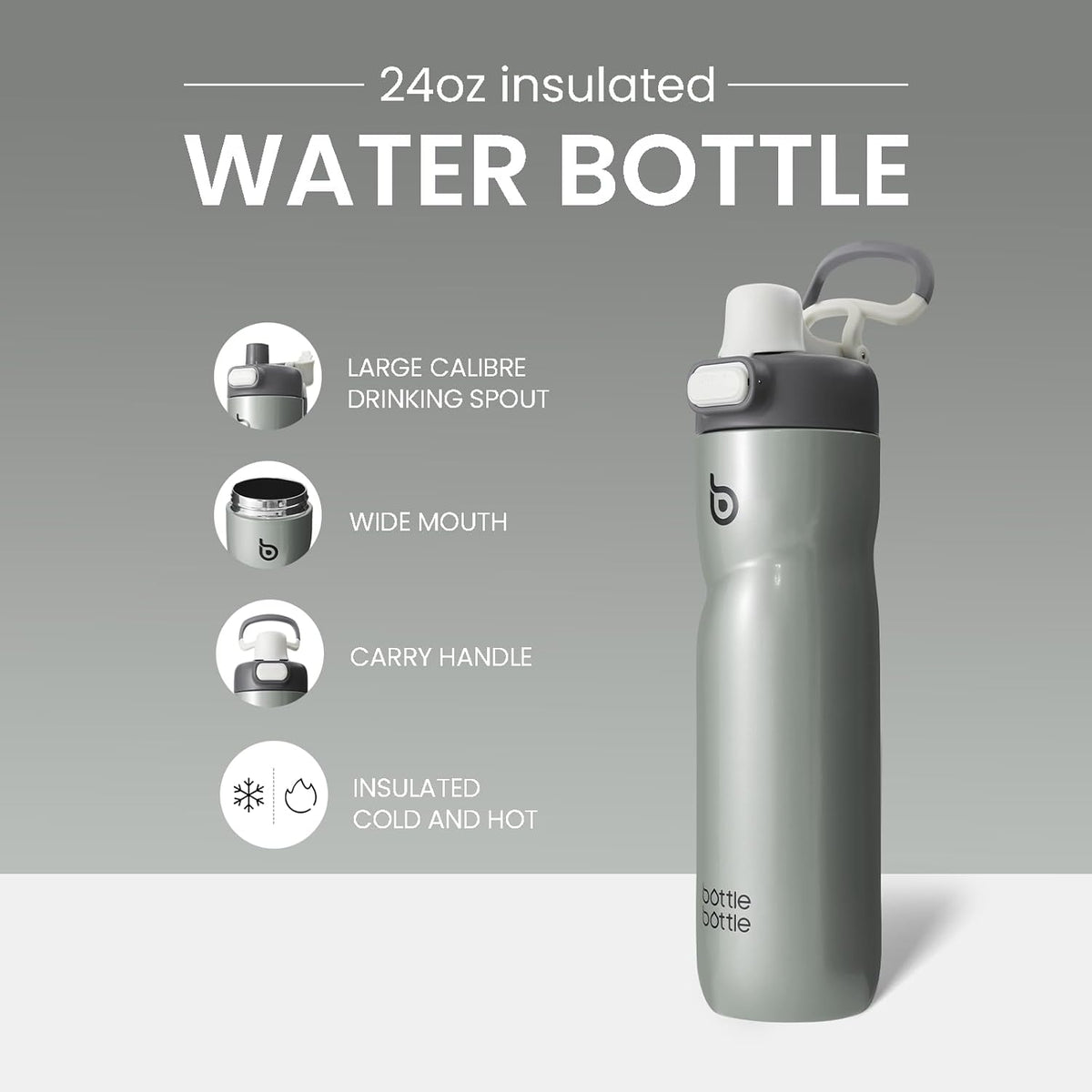 BOTTLE BOTTLE Insulated Water Bottle with Handle 24 oz blue