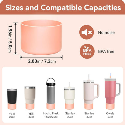 2 Pcs Silicone Boot Protector for YETI Rambler 20/30oz, 10oz Tumbler
