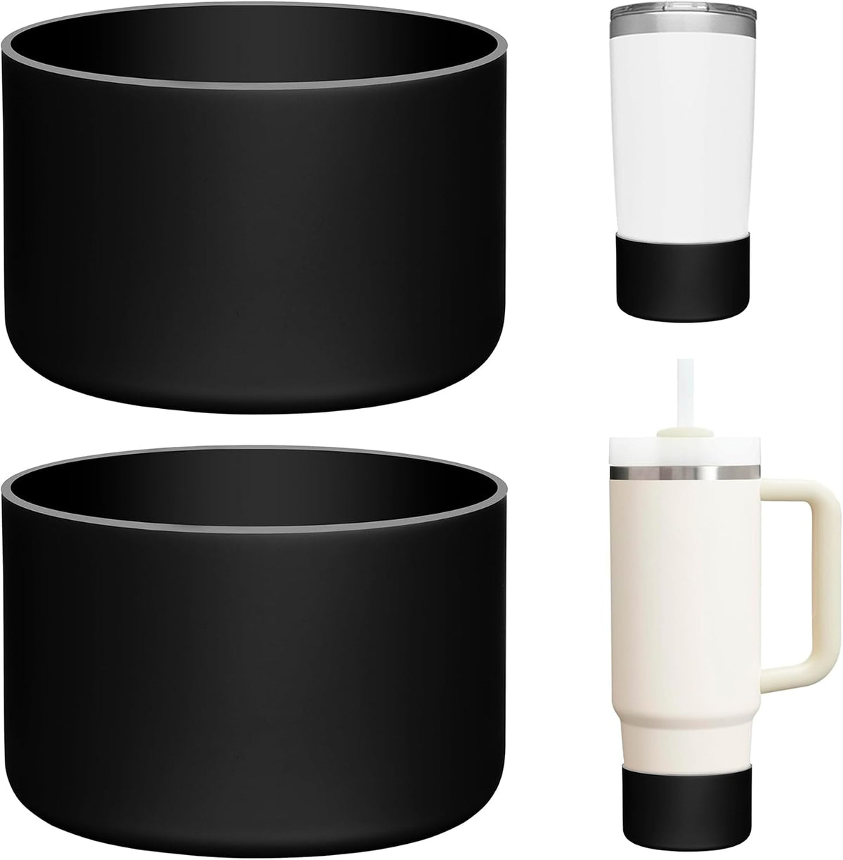 2 Pcs Silicone Boot Protector for YETI Rambler 20/30oz, 10oz Tumbler