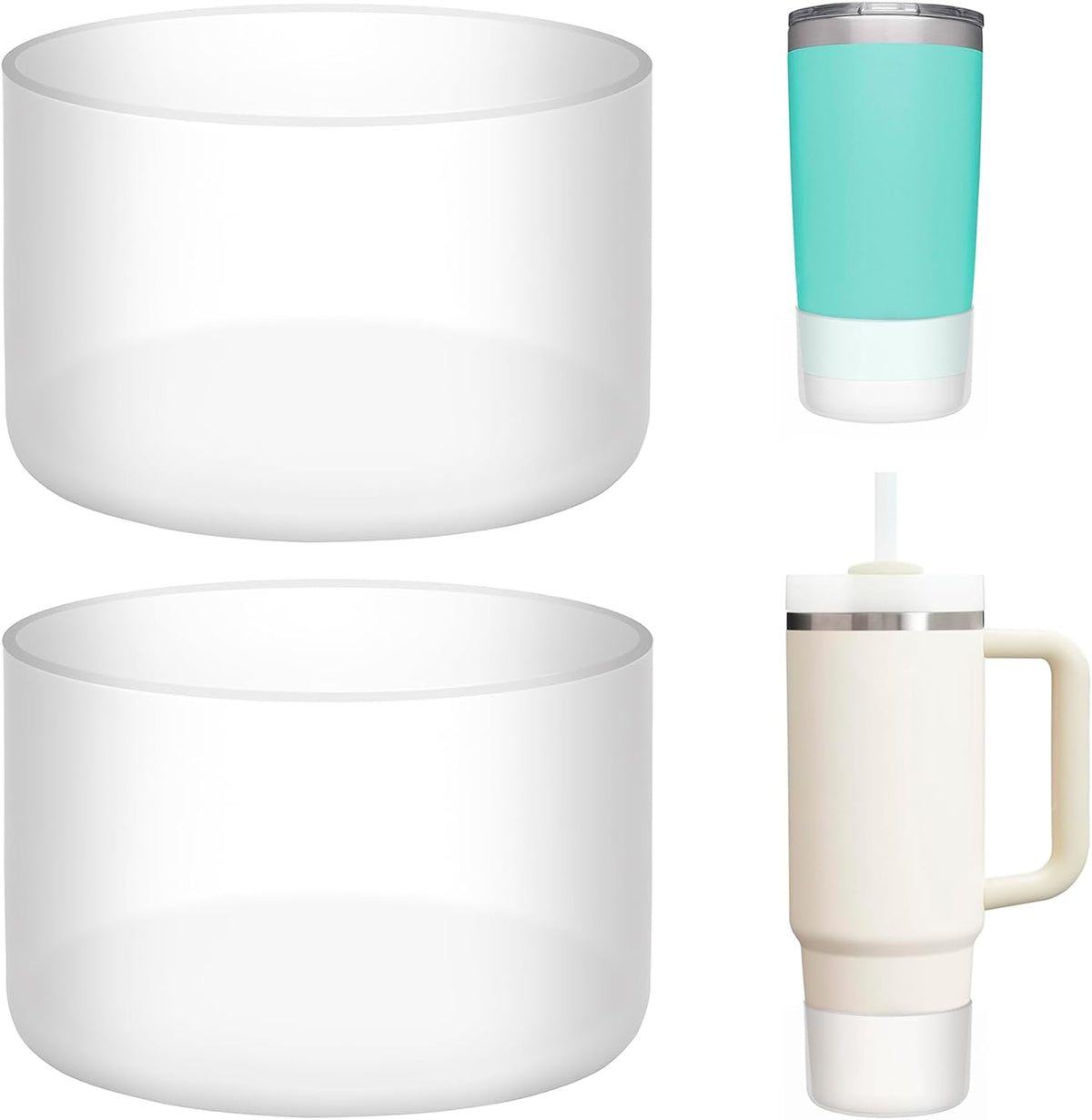 2 Pcs Silicone Boot Protector for YETI Rambler 20/30oz, 10oz Tumbler