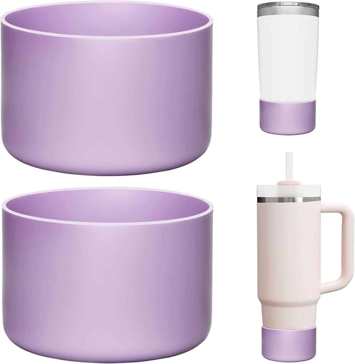 2 Pcs Silicone Boot Protector for YETI Rambler 20/30oz, 10oz Tumbler