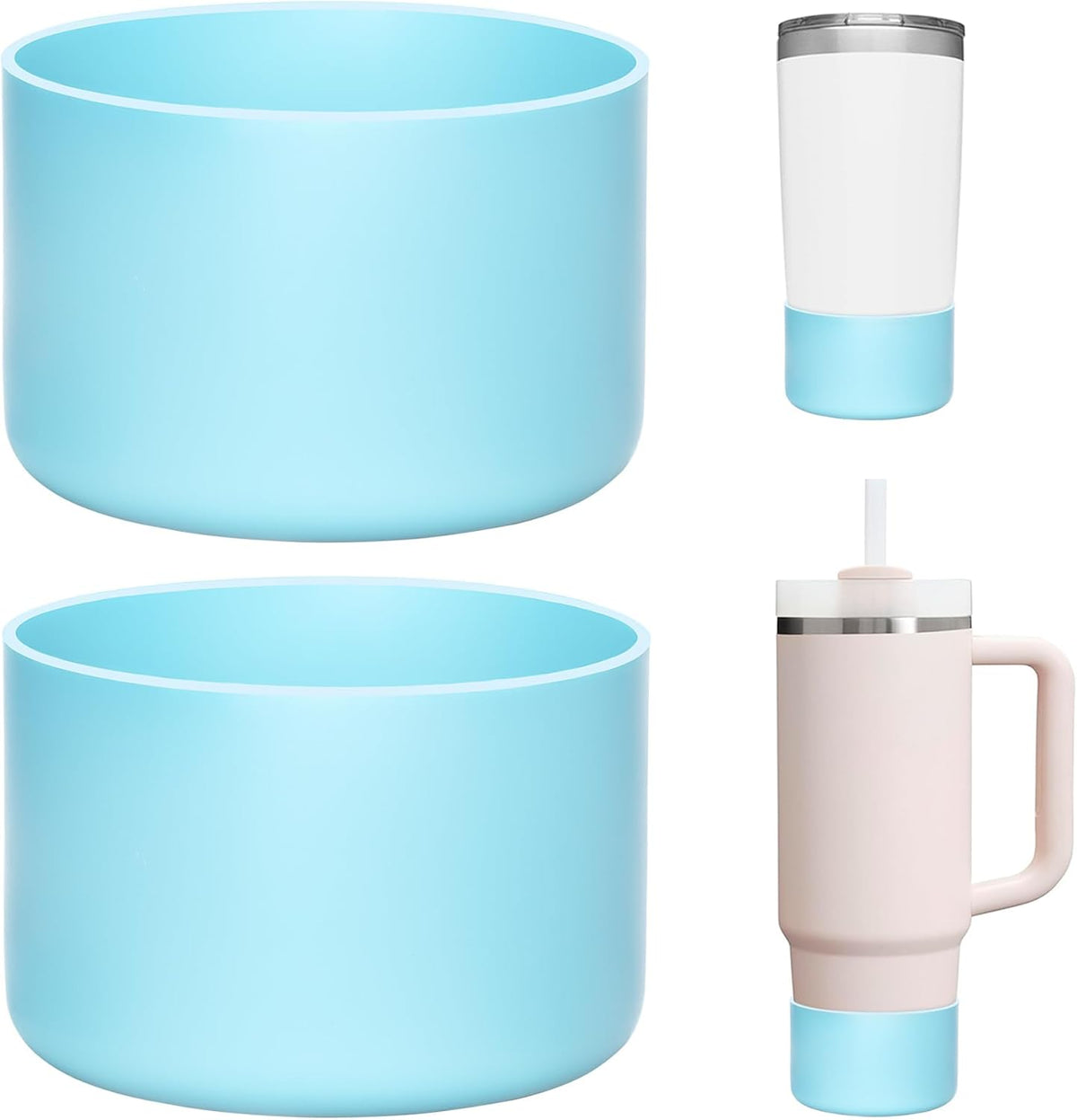 2 Pcs Silicone Boot Protector for YETI Rambler 20/30oz, 10oz Tumbler