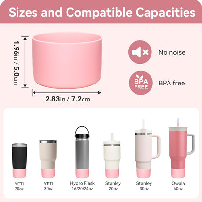 2 Pcs Silicone Boot Protector for YETI Rambler 20/30oz, 10oz Tumbler
