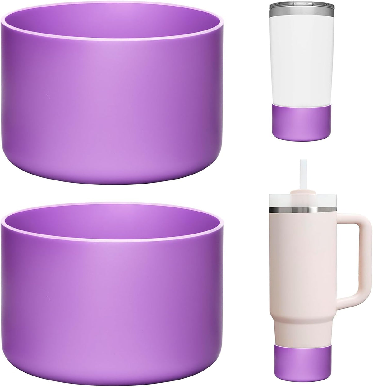 2 Pcs Silicone Boot Protector for YETI Rambler 20/30oz, 10oz Tumbler