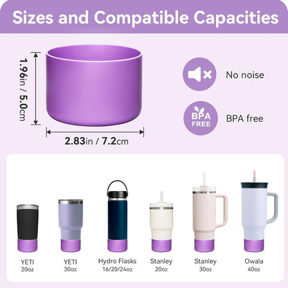 2 Pcs Silicone Boot Protector for YETI Rambler 20/30oz, 10oz Tumbler