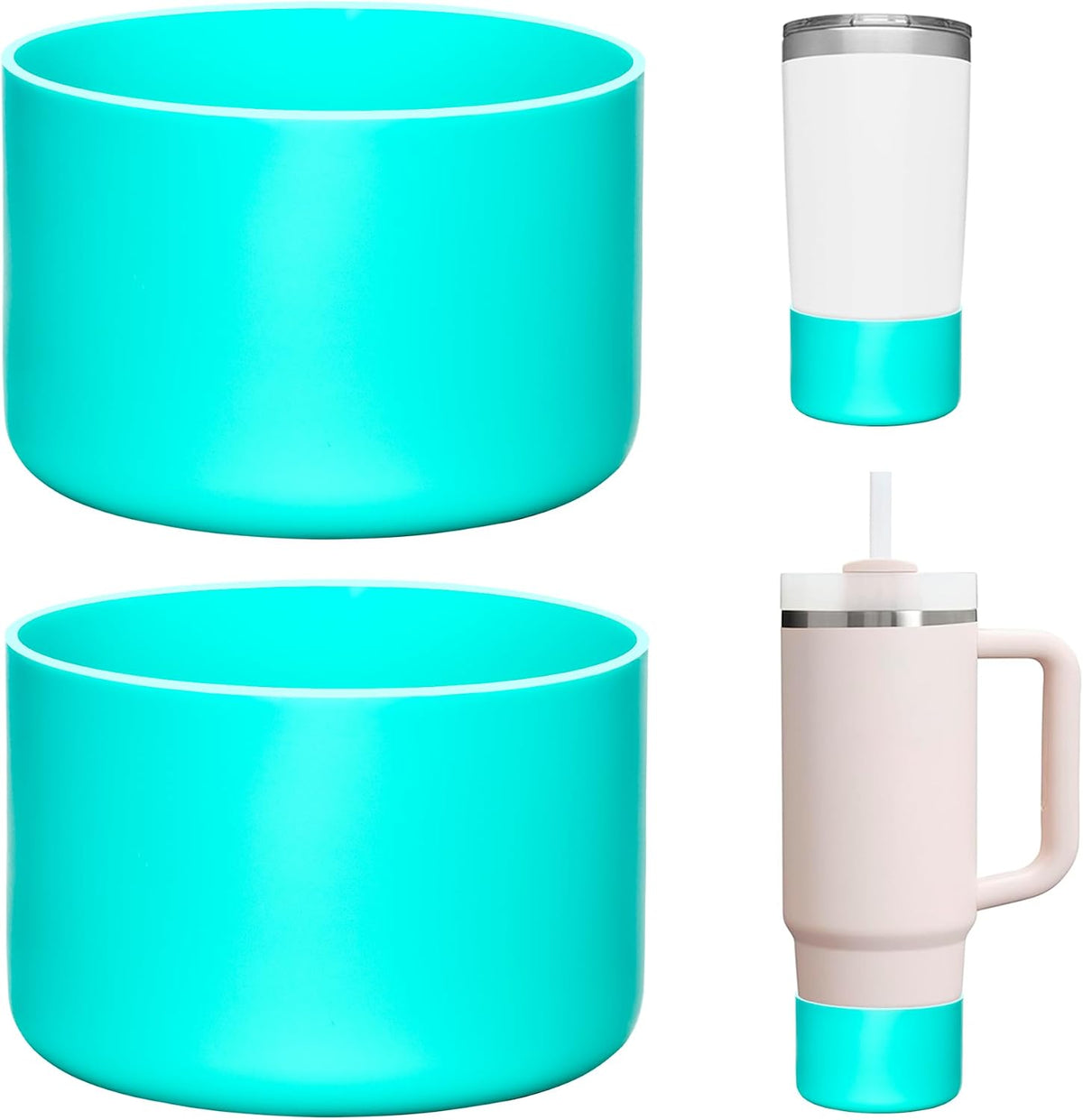 2 Pcs Silicone Boot Protector for YETI Rambler 20/30oz, 10oz Tumbler