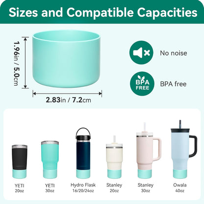 2 Pcs Silicone Boot Protector for YETI Rambler 20/30oz, 10oz Tumbler