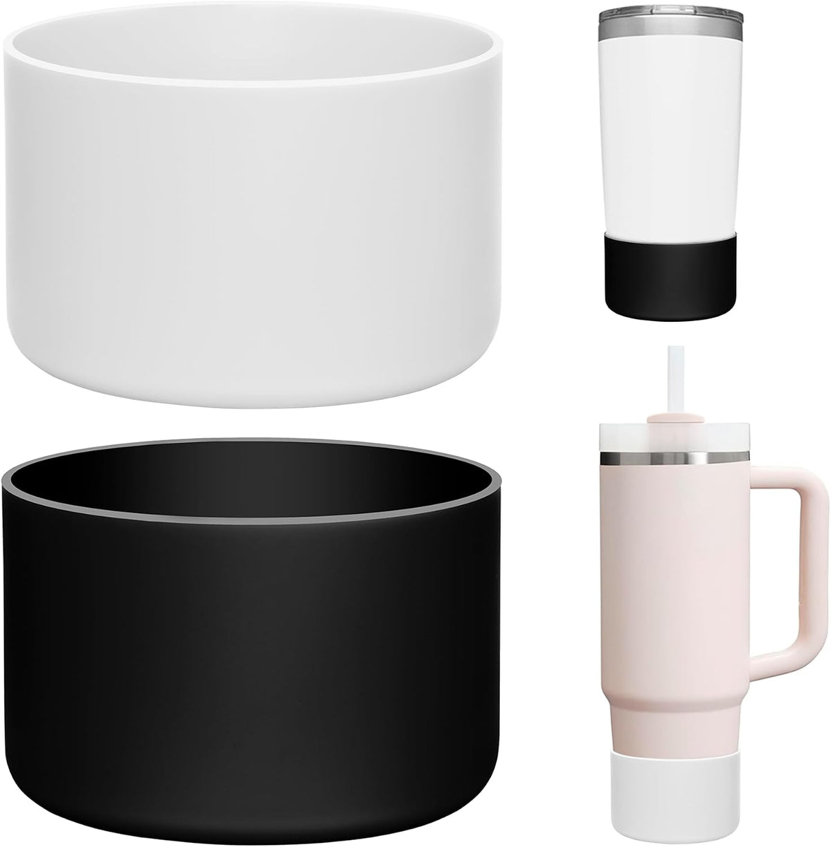 2 Pcs Silicone Boot Protector for YETI Rambler 20/30oz, 10oz Tumbler