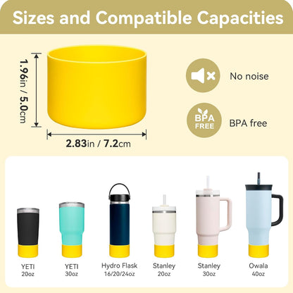 2 Pcs Silicone Boot Protector for YETI Rambler 20/30oz, 10oz Tumbler