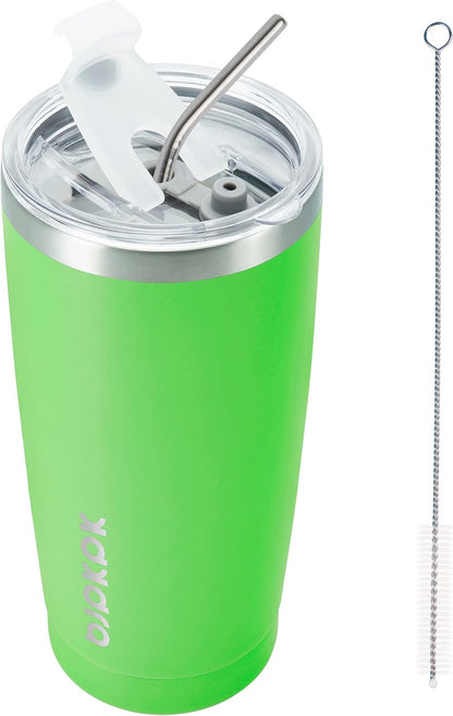 20 oz Coffee Tumbler with Lid & Straw, Insulated Stainless Steel Mug | Double Wall Vacuum, Keeps Hot/Cold, BPA Free, Leak Proof, Iced Coffee Cup Fit Car Holder, Travel & Beach, Lavender Green - Colors B