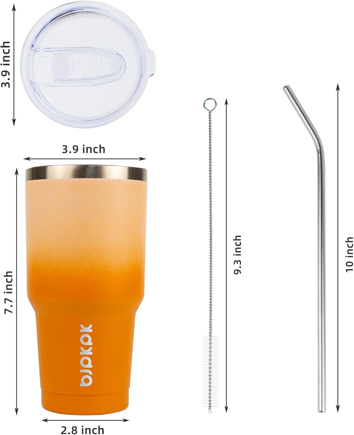 20 oz Coffee Tumbler with Lid & Straw, Insulated Stainless Steel Mug | Double Wall Vacuum, Keeps Hot/Cold, BPA Free, Leak Proof, Iced Coffee Cup Fit Car Holder, Travel & Beach, Lavender Green - Colors B