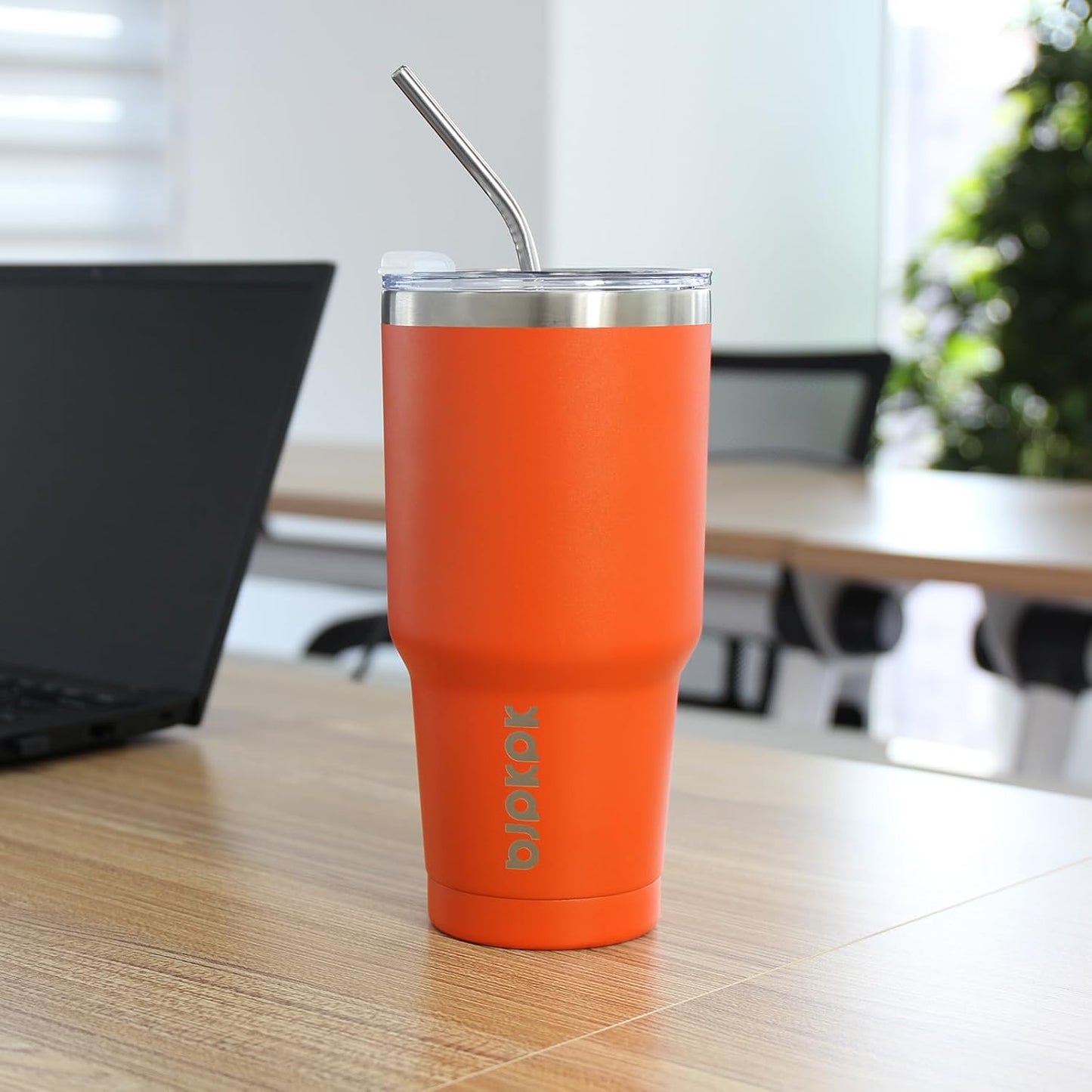 20 oz Coffee Tumbler with Lid & Straw, Insulated Stainless Steel Mug | Double Wall Vacuum, Keeps Hot/Cold, BPA Free, Leak Proof, Iced Coffee Cup Fit Car Holder, Travel & Beach, Lavender Green - Colors B