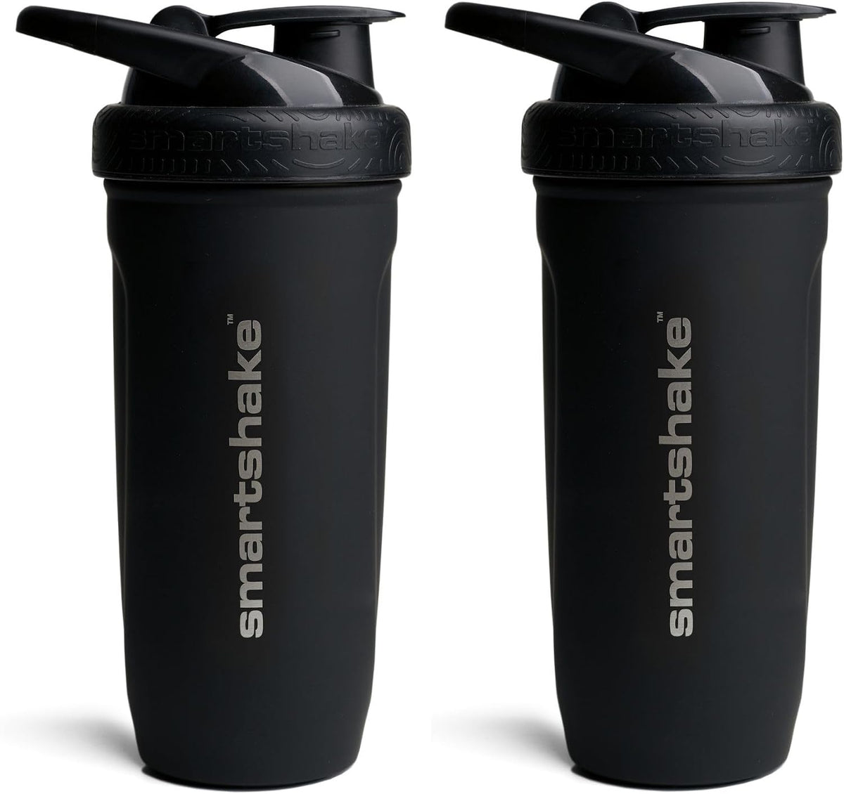 Stainless Steel Protein Shaker Bottle for Protein Mixes 2 Pack, 30 oz | Leak Proof Shaker Cups for Protein Shakes | Blender Bottle Shaker (Black)