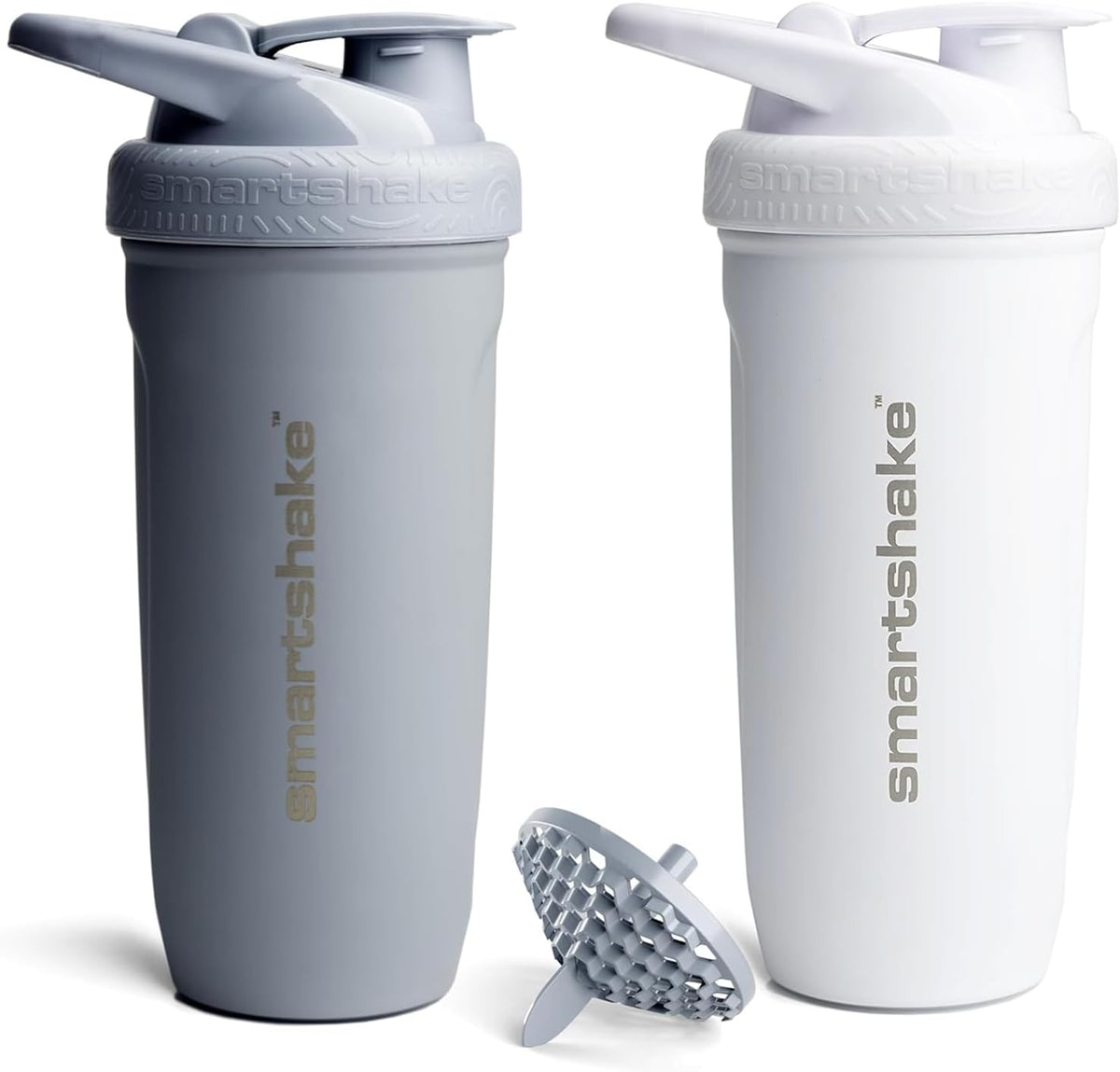 Stainless Steel Protein Shaker Bottle for Protein Mixes 2 Pack, 30 oz | Leak Proof Shaker Cups for Protein Shakes | Blender Bottle Shaker (Black)