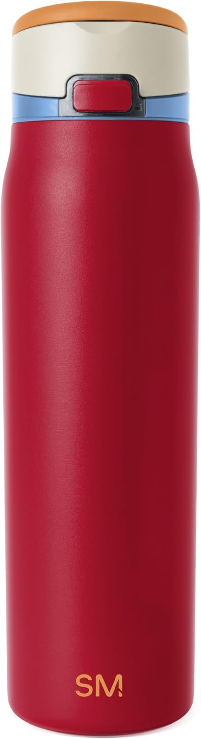 Water Bottle with Straw & Handle | 30oz | Blue | Mesa Loop Insulated Water Bottle for School, Sports, Travel | Leak Proof, Stainless Steel | Deep Dune - Colors B