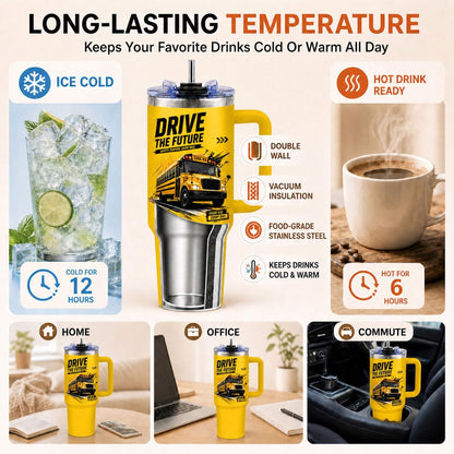 Sea Turtle Tumbler 40 oz with Handle, Ocean Lover Gifts for Women, Insulated Stainless Steel Cup with Straw, Beach Lover Gift for Sea Turtle Lovers, Coastal Travel Drinkware - Colors B