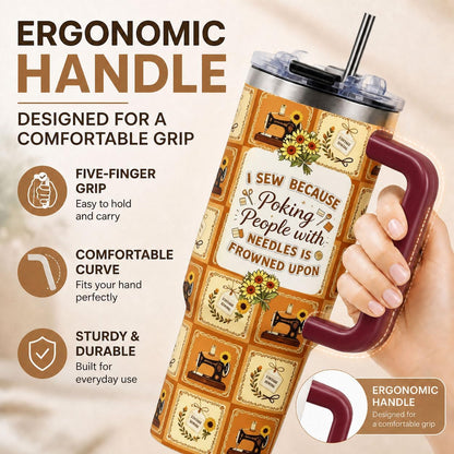 Sea Turtle Tumbler 40 oz with Handle, Ocean Lover Gifts for Women, Insulated Stainless Steel Cup with Straw, Beach Lover Gift for Sea Turtle Lovers, Coastal Travel Drinkware - Colors B