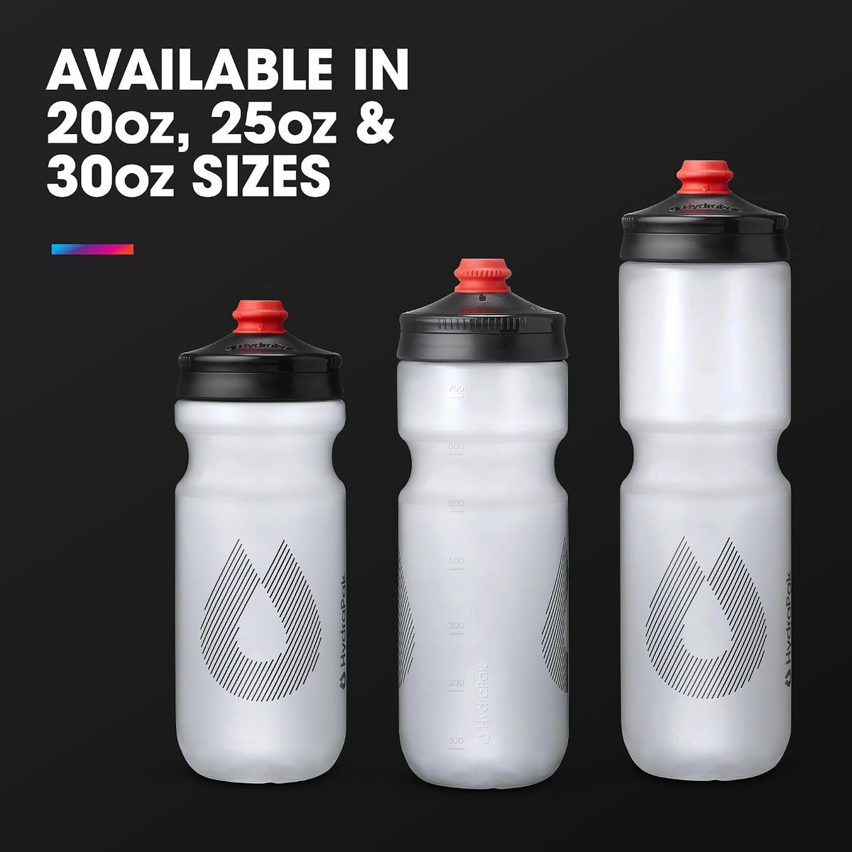Breakaway Surge Lightweight Bike Water Bottle (30oz, White)