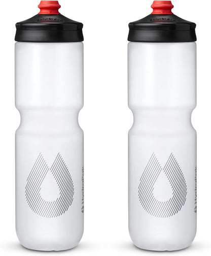 Breakaway Surge Lightweight Bike Water Bottle (30oz, White)