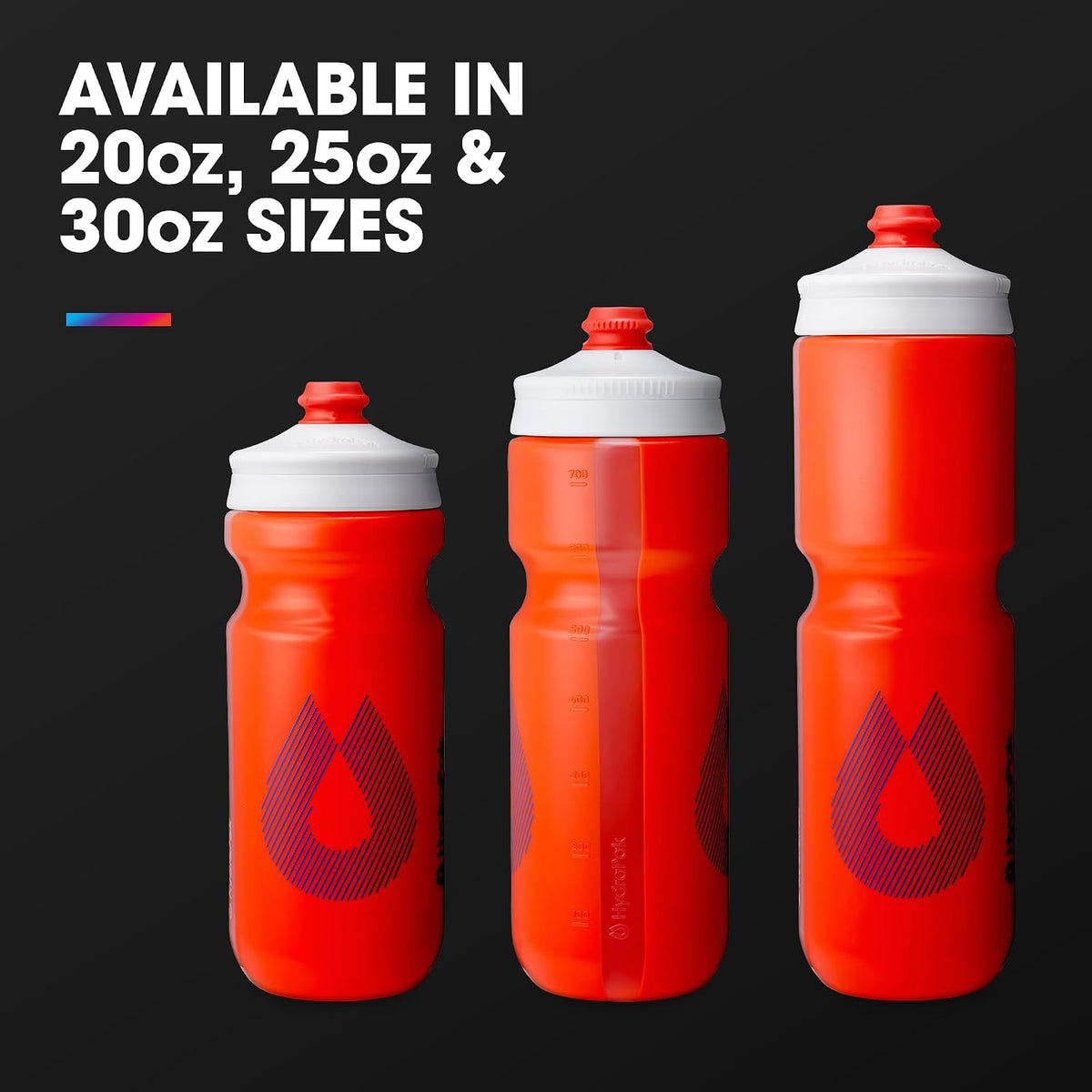 Breakaway Surge Lightweight Bike Water Bottle (30oz, White)