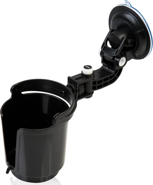 Recessed Folding Cup Drink Holder - Black Premium Quality Sturdy Vehicle Adjustable Beverage Organizer