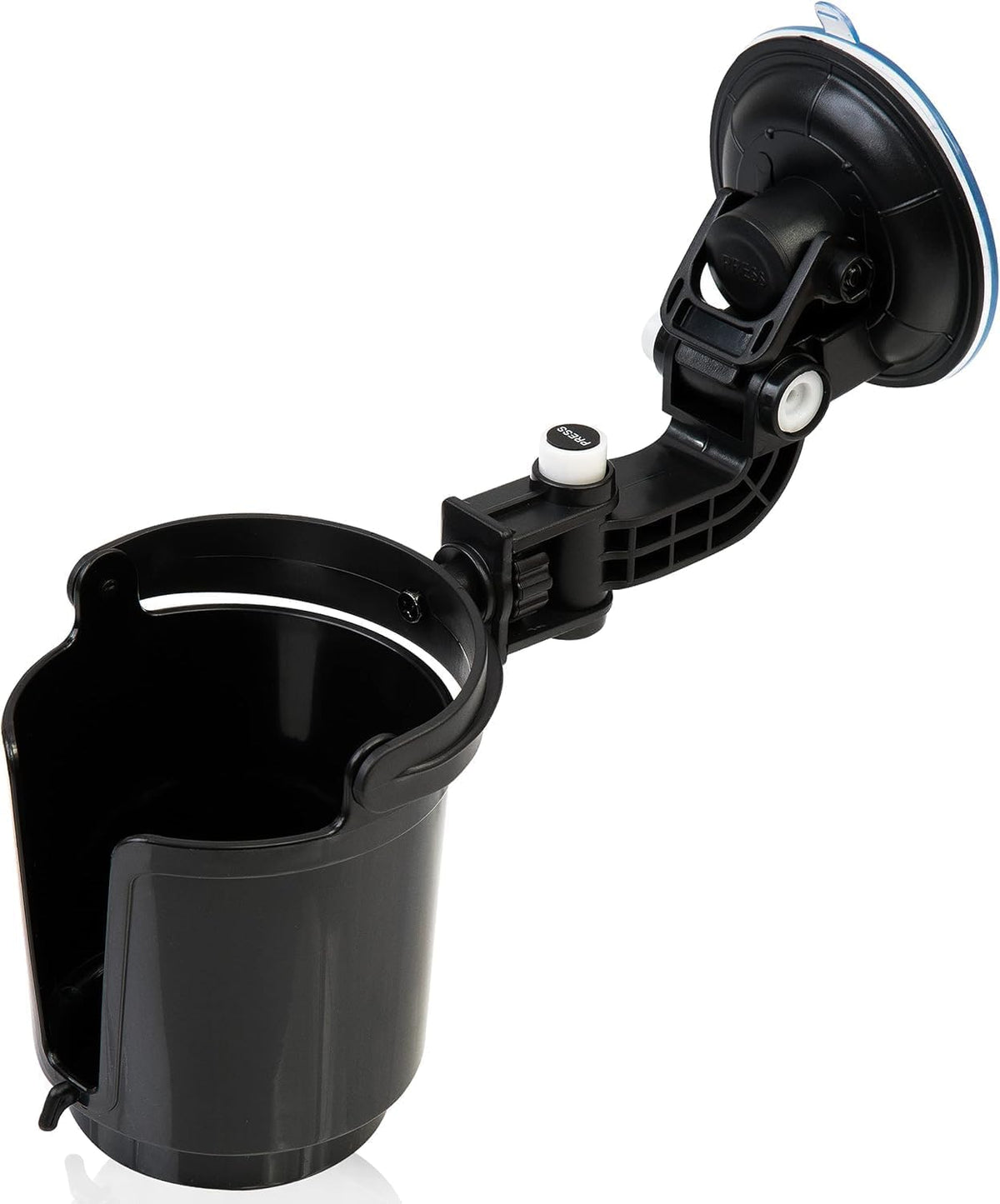 Recessed Folding Cup Drink Holder - Black Premium Quality Sturdy Vehicle Adjustable Beverage Organizer