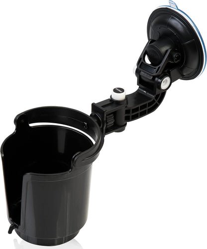 Recessed Folding Cup Drink Holder - Black Premium Quality Sturdy Vehicle Adjustable Beverage Organizer