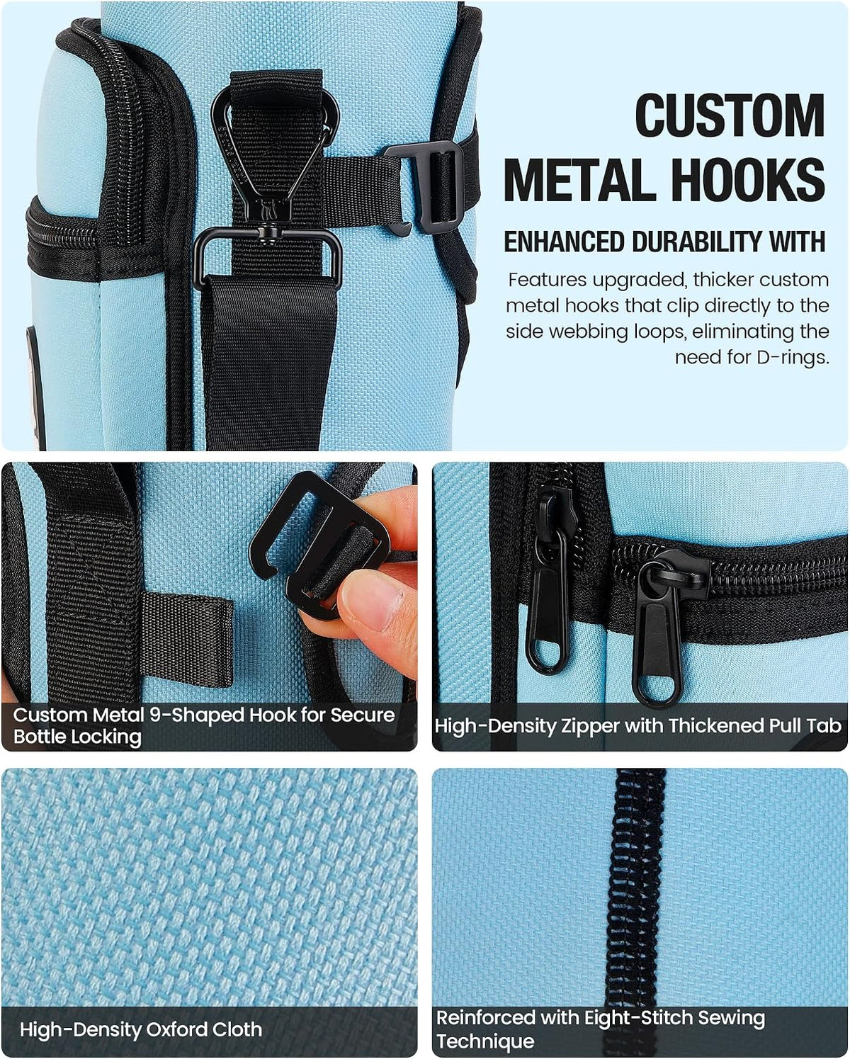 Universal Water Bottle Holder with Strap & Phone Pocket