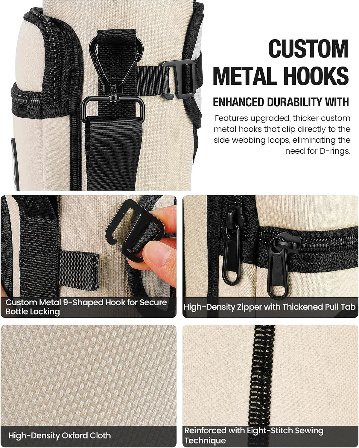 Universal Water Bottle Holder with Strap & Phone Pocket