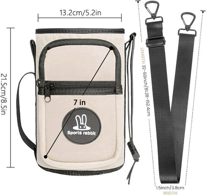 Universal Water Bottle Holder with Strap & Phone Pocket