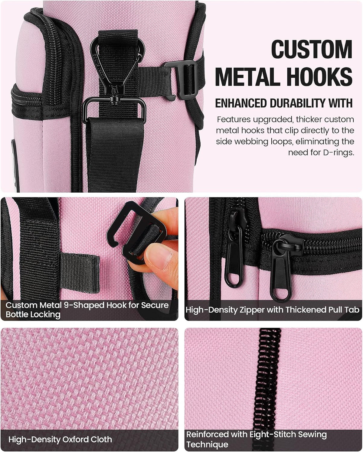 Universal Water Bottle Holder with Strap & Phone Pocket
