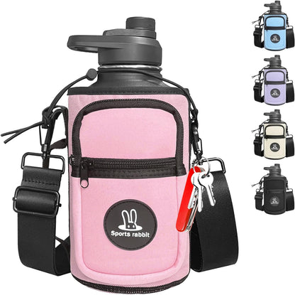 Universal Water Bottle Holder with Strap & Phone Pocket