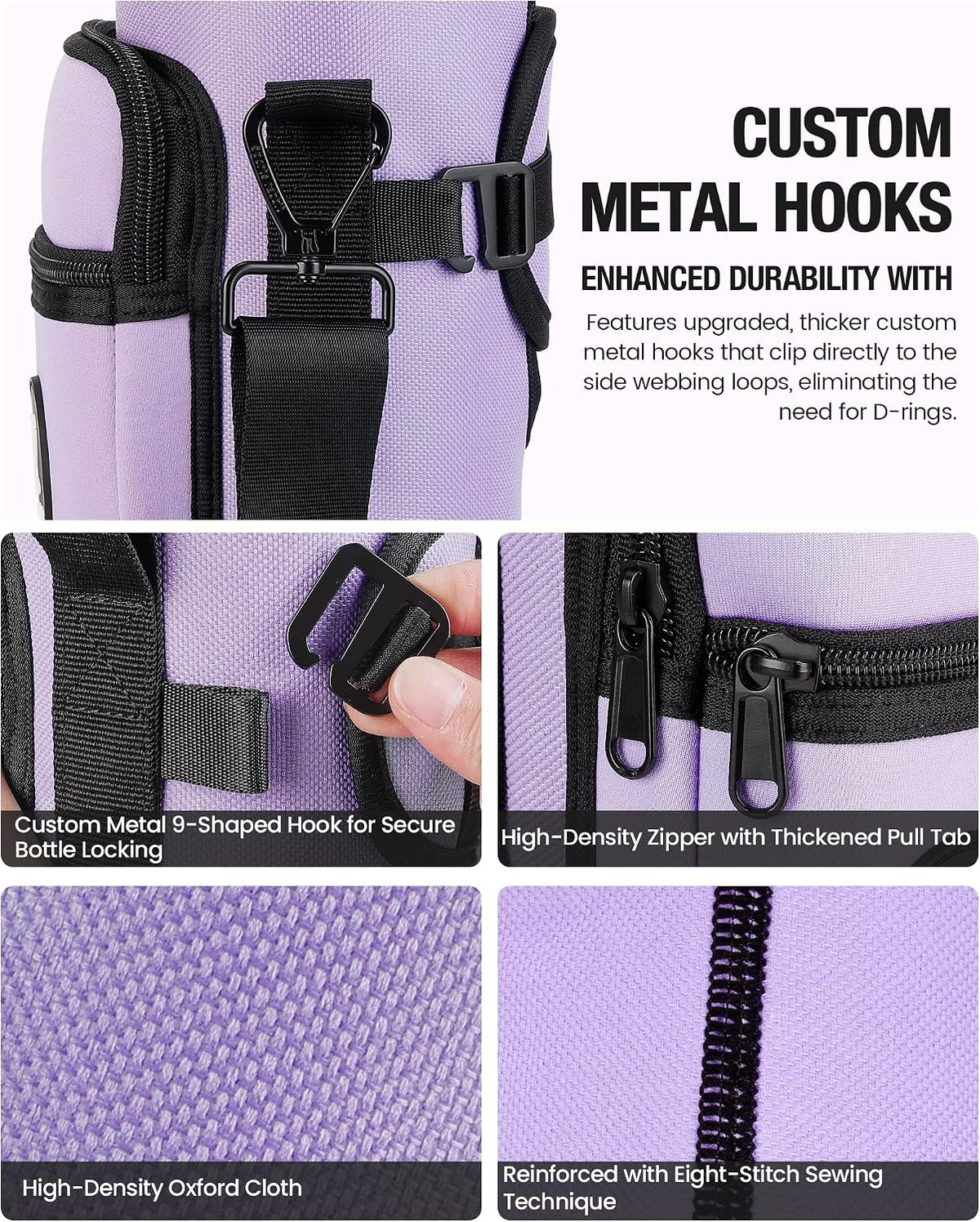 Universal Water Bottle Holder with Strap & Phone Pocket