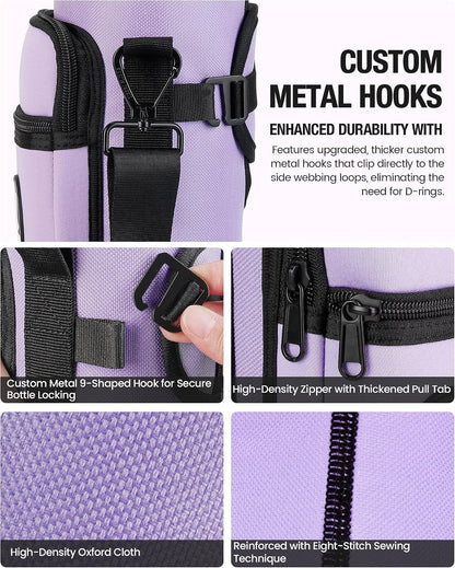 Universal Water Bottle Holder with Strap & Phone Pocket