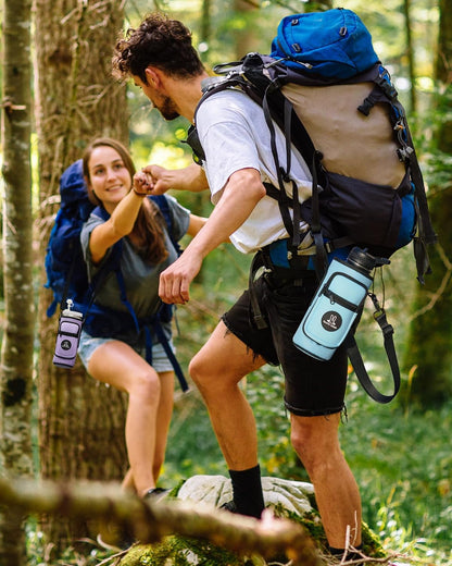 Universal Water Bottle Holder with Strap & Phone Pocket