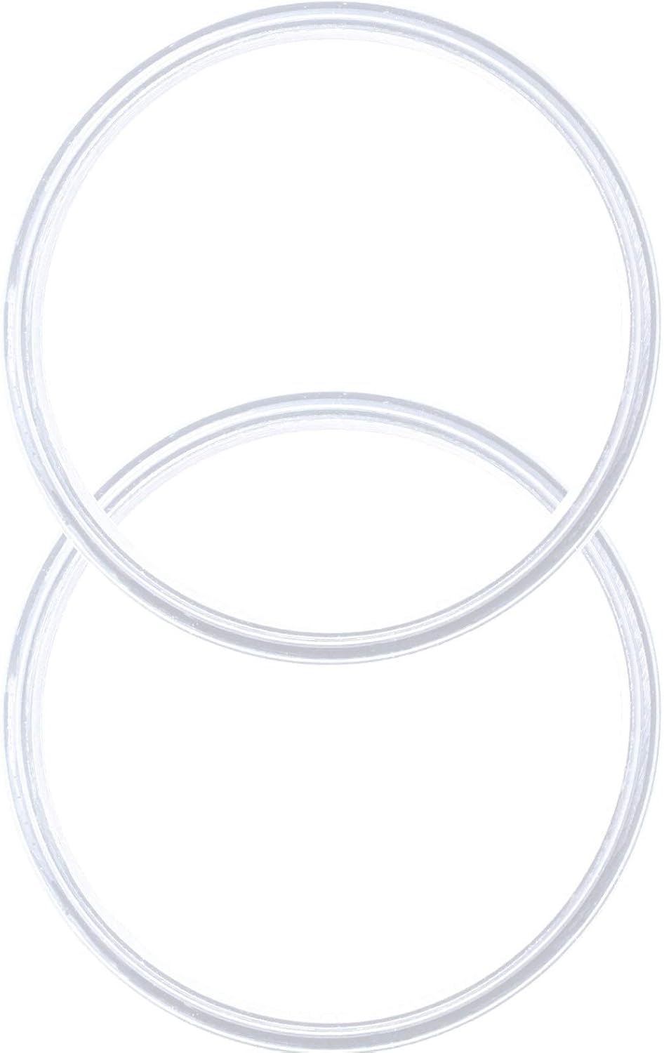 2 Pack - 12 oz White Replacement Silicon Lid Ring, 2.9 Inch Diameter - White Gasket Seals, Lid for Insulated Stainless Steel Wine Tumblers, Gasket Rings Cups Vacuum Effect, Fits on Renowned Brands