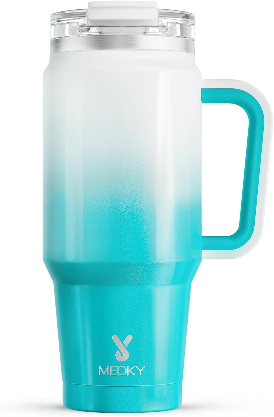 32 oz Tumbler with Handle, Insulated Tumbler with Lid and Straw, Stainless Steel Travel Mug, Keeps Cold for 24 Hours, 100% Leak Proof, Fits in Car Cup Holder (Night)