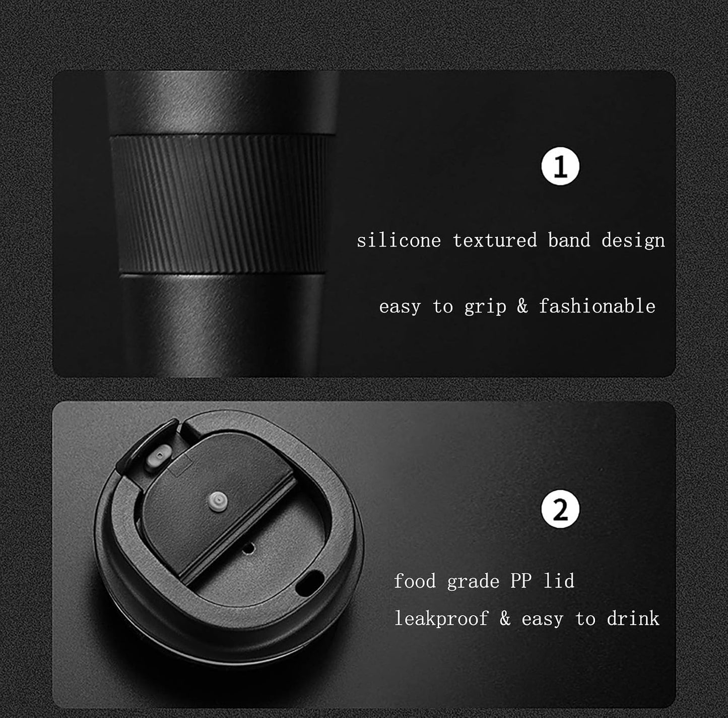 17oz Stainless Steel Vacuum Insulated Coffee Travel Mug for Ice Drink & Hot Beverage, Double Wall Travel Tumbler Cups with Spill Proof Lid for Men and Women (GREEN)
