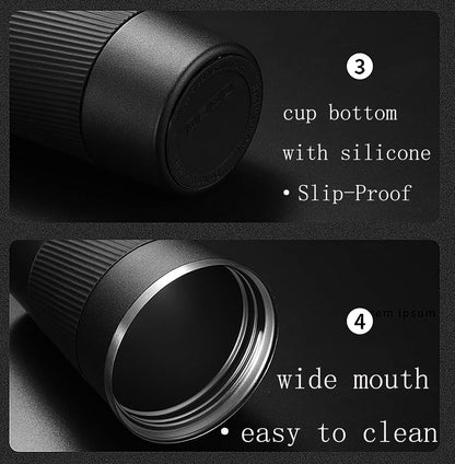17oz Stainless Steel Vacuum Insulated Coffee Travel Mug for Ice Drink & Hot Beverage, Double Wall Travel Tumbler Cups with Spill Proof Lid for Men and Women (GREEN)