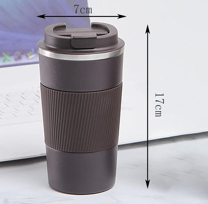 17oz Stainless Steel Vacuum Insulated Coffee Travel Mug for Ice Drink & Hot Beverage, Double Wall Travel Tumbler Cups with Spill Proof Lid for Men and Women (GREEN)