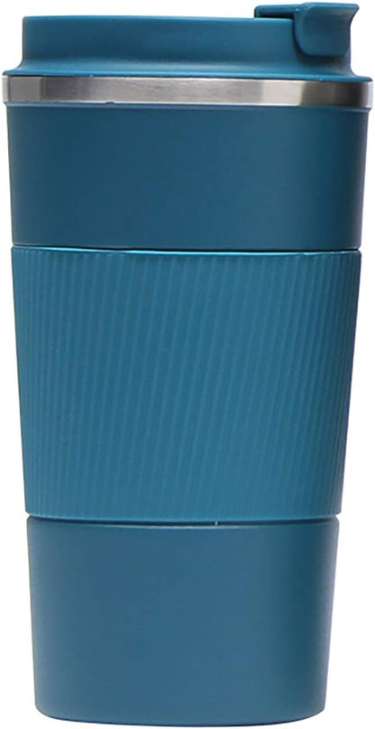 17oz Stainless Steel Vacuum Insulated Coffee Travel Mug for Ice Drink & Hot Beverage, Double Wall Travel Tumbler Cups with Spill Proof Lid for Men and Women (GREEN)